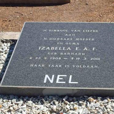 NEL Izabella E.A.F. nee BARNARD 1908-2001