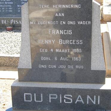 PISANI Francis Henry Burgess, du 1885-1963