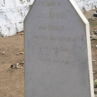 QUINTON Jane nee BURGESS -1898