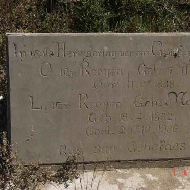 ROOYEN Ockert, van 1864-1939 &amp; Louisa Relinna MAREE 1862-1936