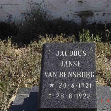RENSBURG Jacobus, Janse van 1921-1928