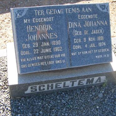 SCHELTEMA Hendrik Johannes 1890-1962 &amp; Dina Johanna DE JAGER 1891-1974