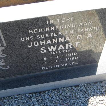 SWART Johanna C.A. nee SCHUTTE 1910-1980