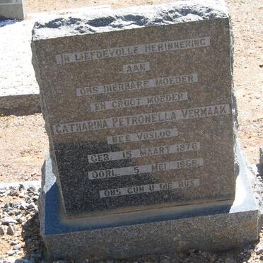 VERMAAK Catharina Petronella nee VOSLOO 1876-1968
