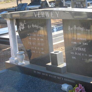 VERWEY Pieter Louis 1931-1989 &amp; Yvonne KLUE 1941-2004