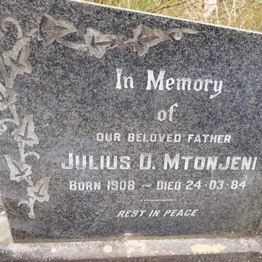 MTONJENI Julius D. 1908-1984