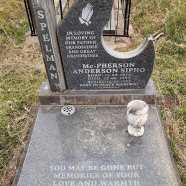 SPELMAN McPherson Anderson Sipho 1914-1993