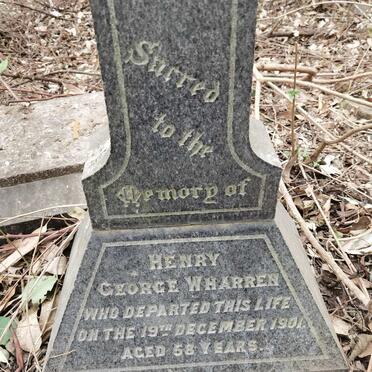 WHARREN Henry George -1901