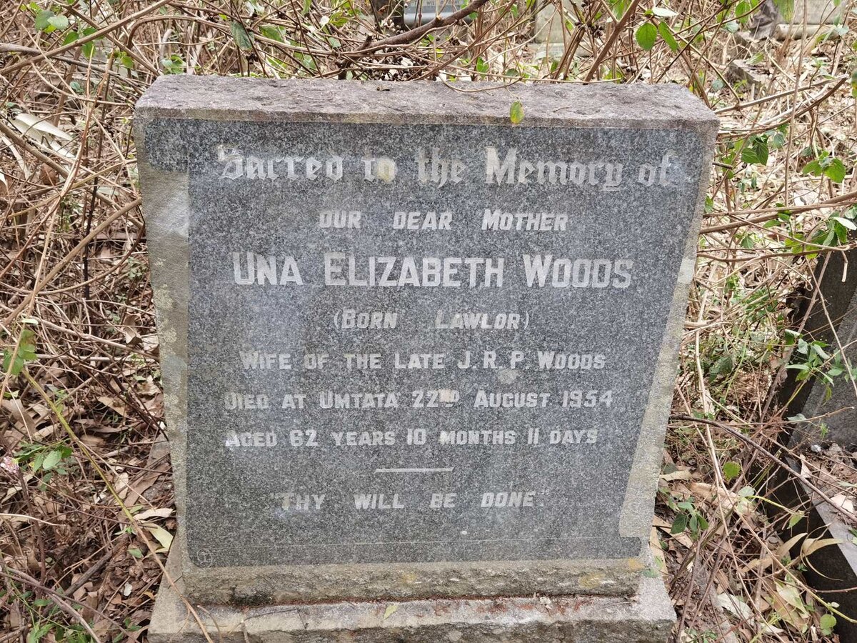 WOODS Una Elizabeth nee LAWLOR -1954