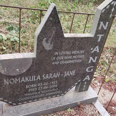 NTANGA Nomakula Sarah Jane 1925-2006
