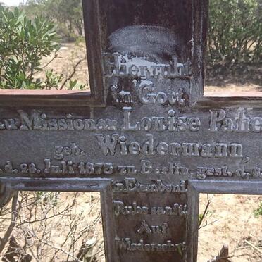 PAHENDORF Louise nee WIEDERMANN 1873-1901