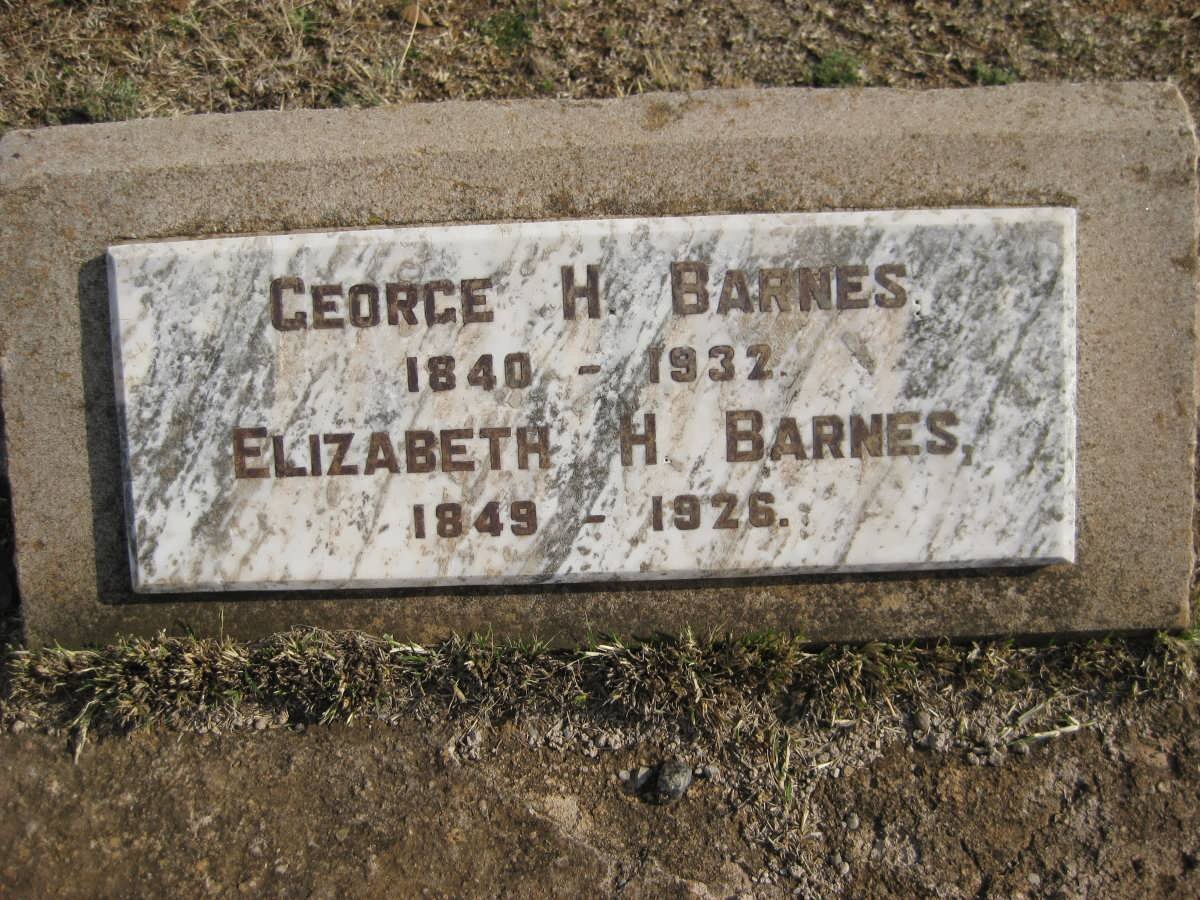 BARNES George 1840-1932 &amp; Elizabeth H. 1849-1926