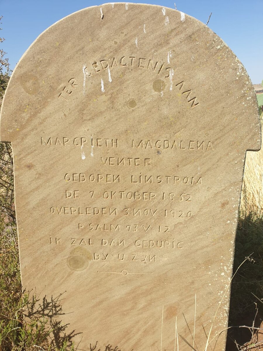 VENTER Margrieth Magdalena nee LINSTROM 1852-1920