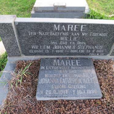 MAREE Willem Johannes Stephanus 1918-1986 &amp; Johanna Catherina Aletta GREYLING 1917-1996