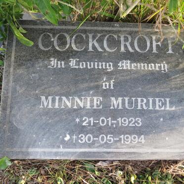 COCKCROFT Minnie Muriel 1923-1994