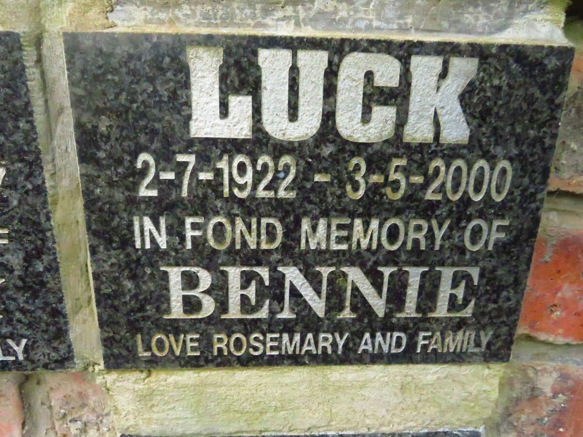 LUCK Bennie 1922-2000