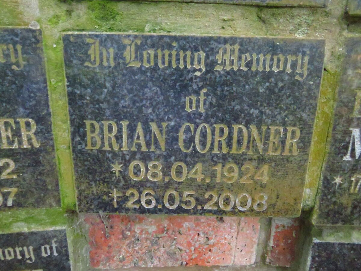 CORDNER Brian 1924-2008