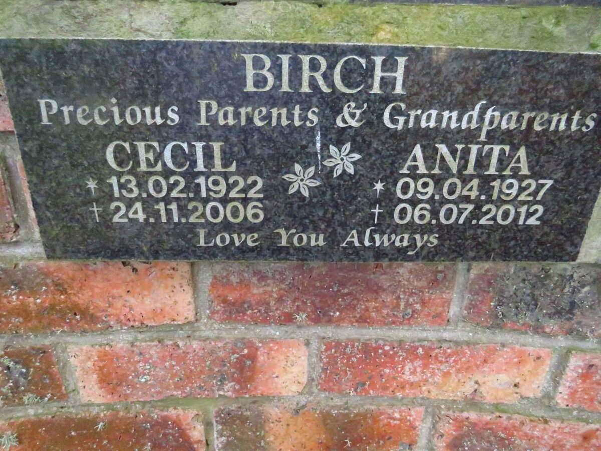 BIRCH Cecil 1922-2006 &amp; Anita 1927-2012