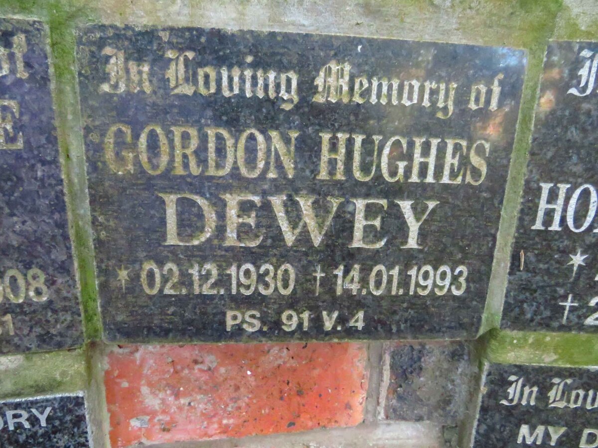 DEWEY Gordon Hughes 1930-1993