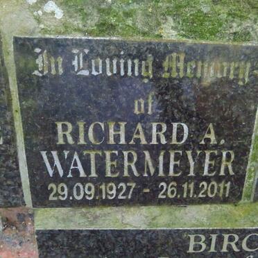 WATERMEYER Richard A. 1927-2011