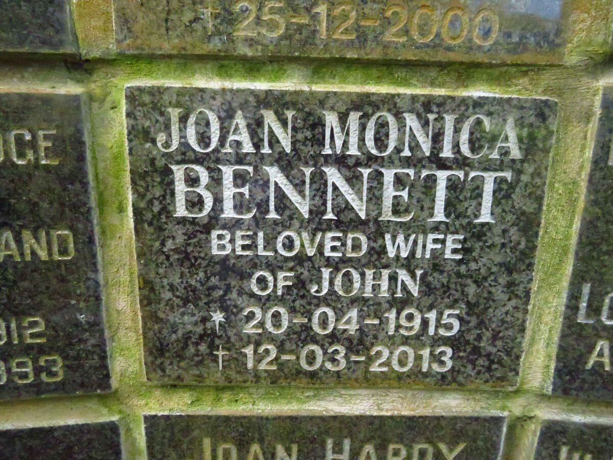 BENNETT Joan Monica 1915-2013