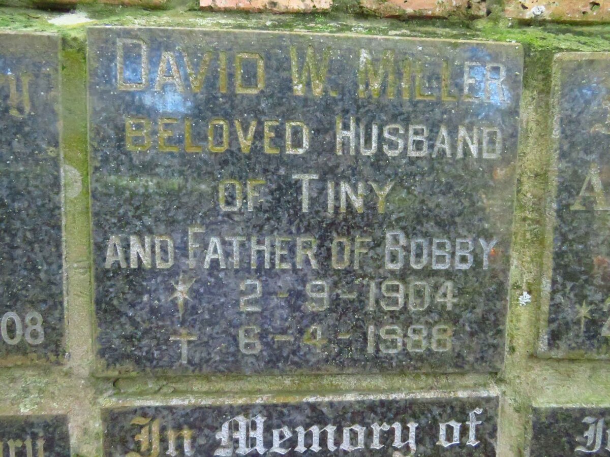 MILLER David W. 1904-1988
