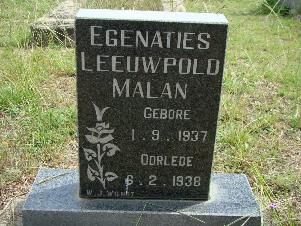 MALAN Egenaties Leeuwpold 1937-1938