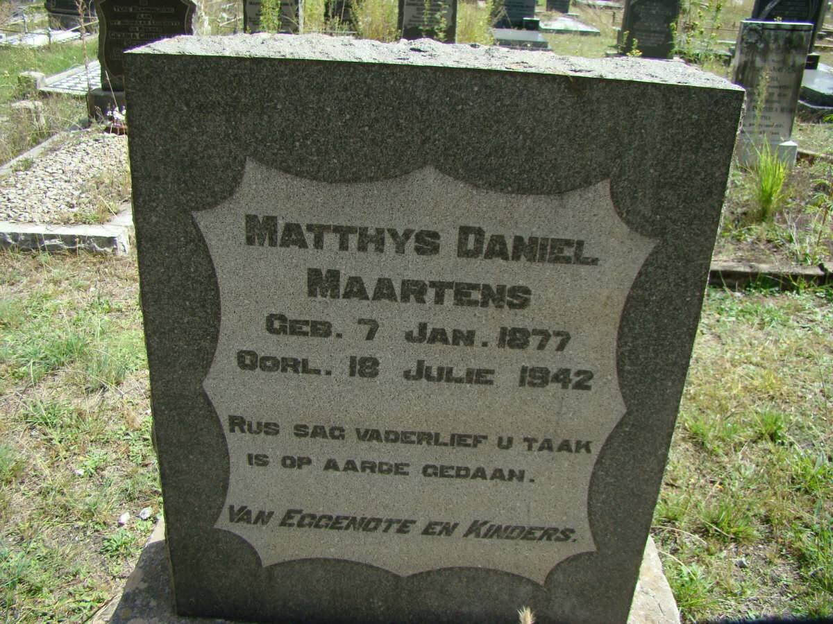 MAARTENS Matthys Daniel 1877-1942