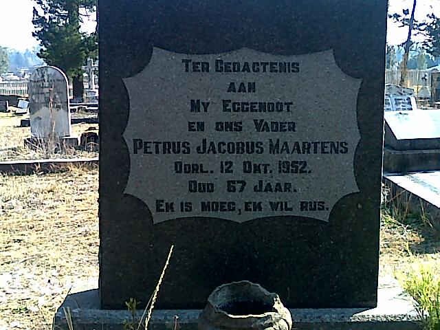 MAARTENS Petrus Jacobus -1952