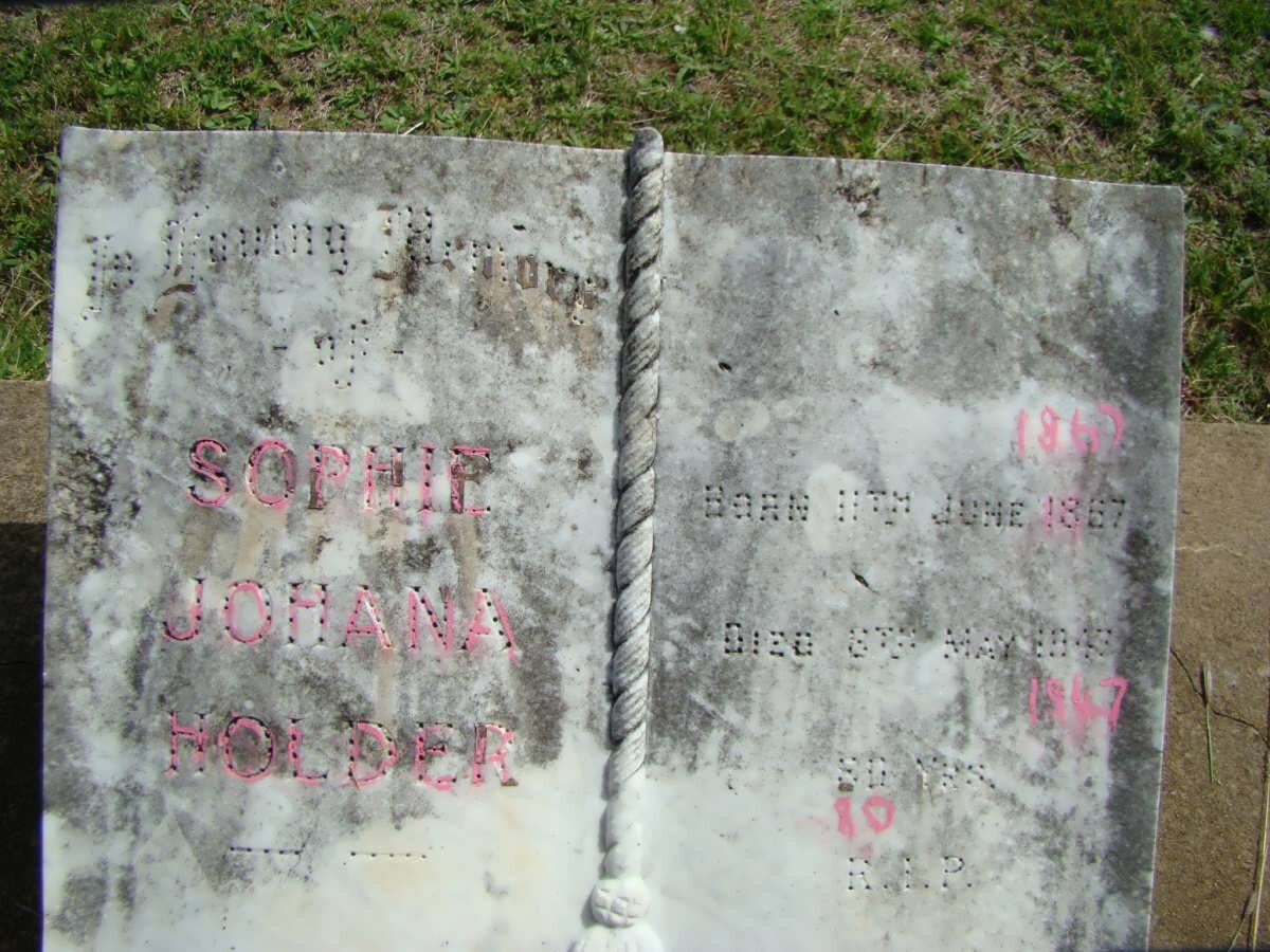 HOLDER Sophie Johana 1867-1947