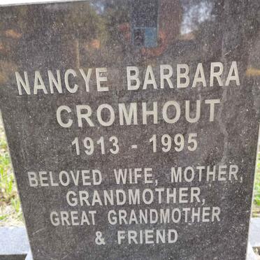 CROMHOUT Nancye Barbara 1913-1995