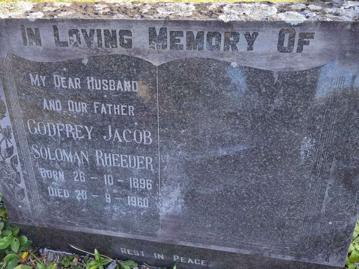 RHEEDER Godfrey Jacob Soloman 1896-1960