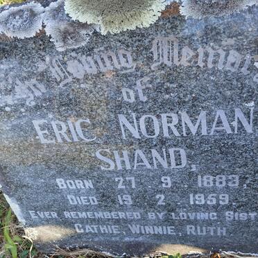 SHAND Eric Norman 1883-1959