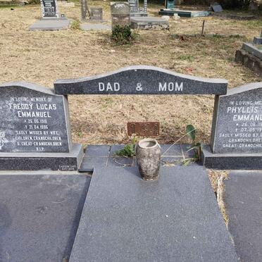 EMMANUEL Freddy Lucas 1918-1996 &amp; Phyllis Irene 1928-1999