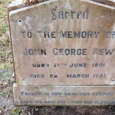 KEW John George 1901-1941
