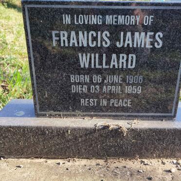 WILLARD Francis James 1906-1959