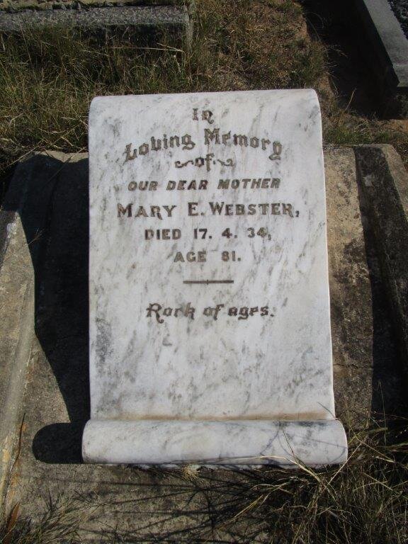 WEBSTER Mary E. -1934