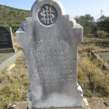 WEBSTER Mary Ann nee EATWELL 1824-1898