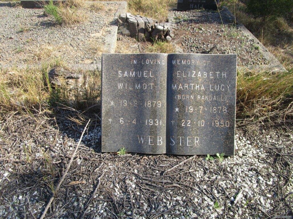 WEBSTER Samuel Wilmot 1879-1931 &amp; Elizabeth Martha Lucy RANDALL 1878-1950