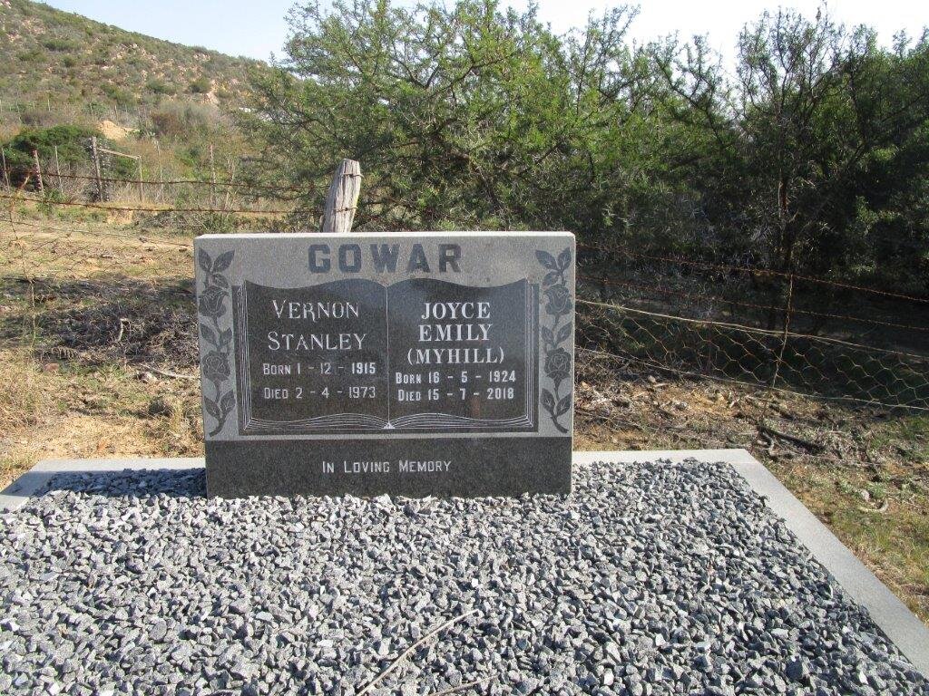 GOWAR Vernon Stanley 1915-1973 &amp; Joyce Emily MYHILL 1924-2018