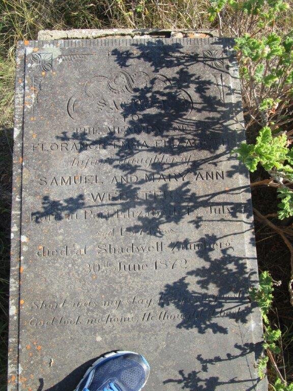 WEBSTER Florance Emma Elizabeth 187?-1872