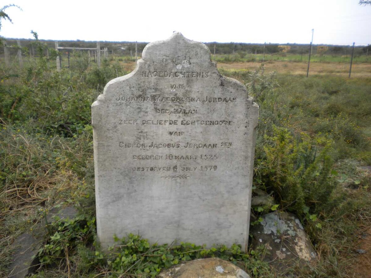 JORDAAN Johanna Magdalena nee MALAN 1828-1879