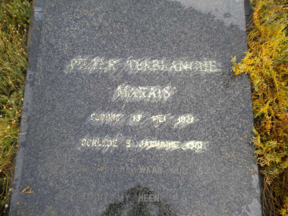 MARAIS Pieter Terblanche 1921-1981