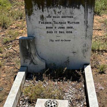 WATSON Fredrik Talmage 1908-1938