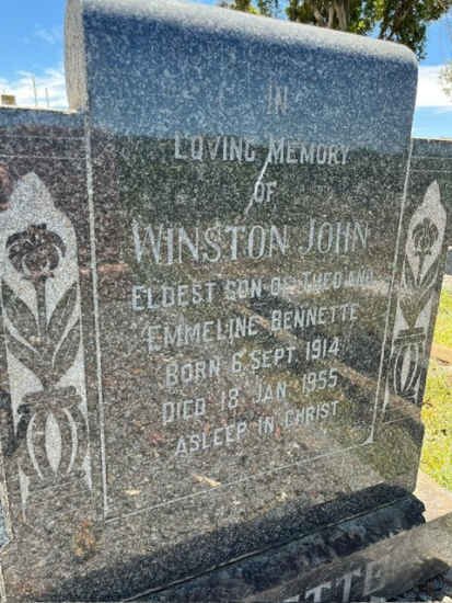 BENNETTE Winston John 1914-1955