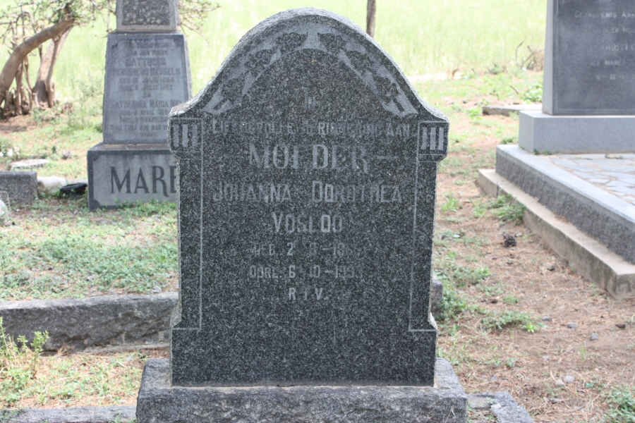 VOSLOO Johanna Dorothea 18?? - 1993