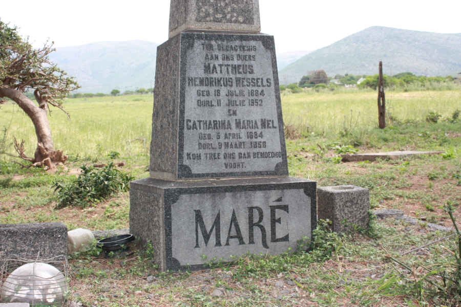 MARÉ Mattheus Hendrikus Wessels 1984-1952 &amp; Catharina Maria NEL 1884-1958