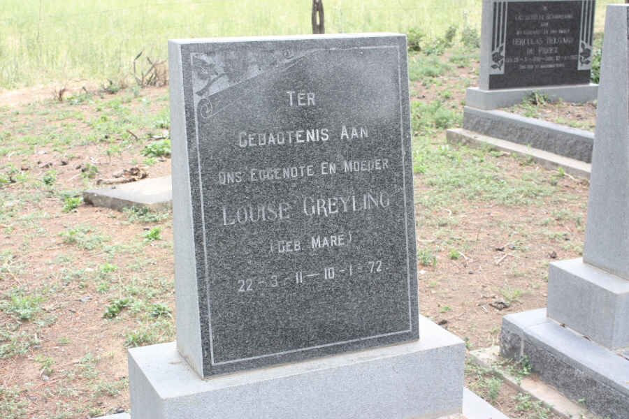 GREYLING Louise nee MARE 1911-1972