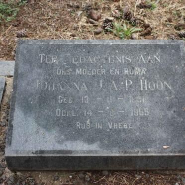 HOON Johanna J.A.P. 1881-1965