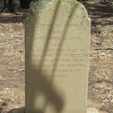 COETZEE Johannes Cornelus 1904-1907